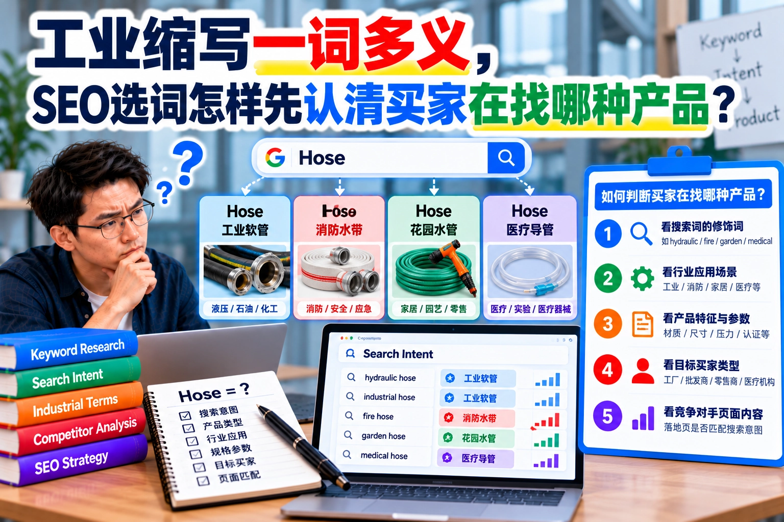 工业缩写一词多义,SEO选词怎样先认清买家在找哪种产品