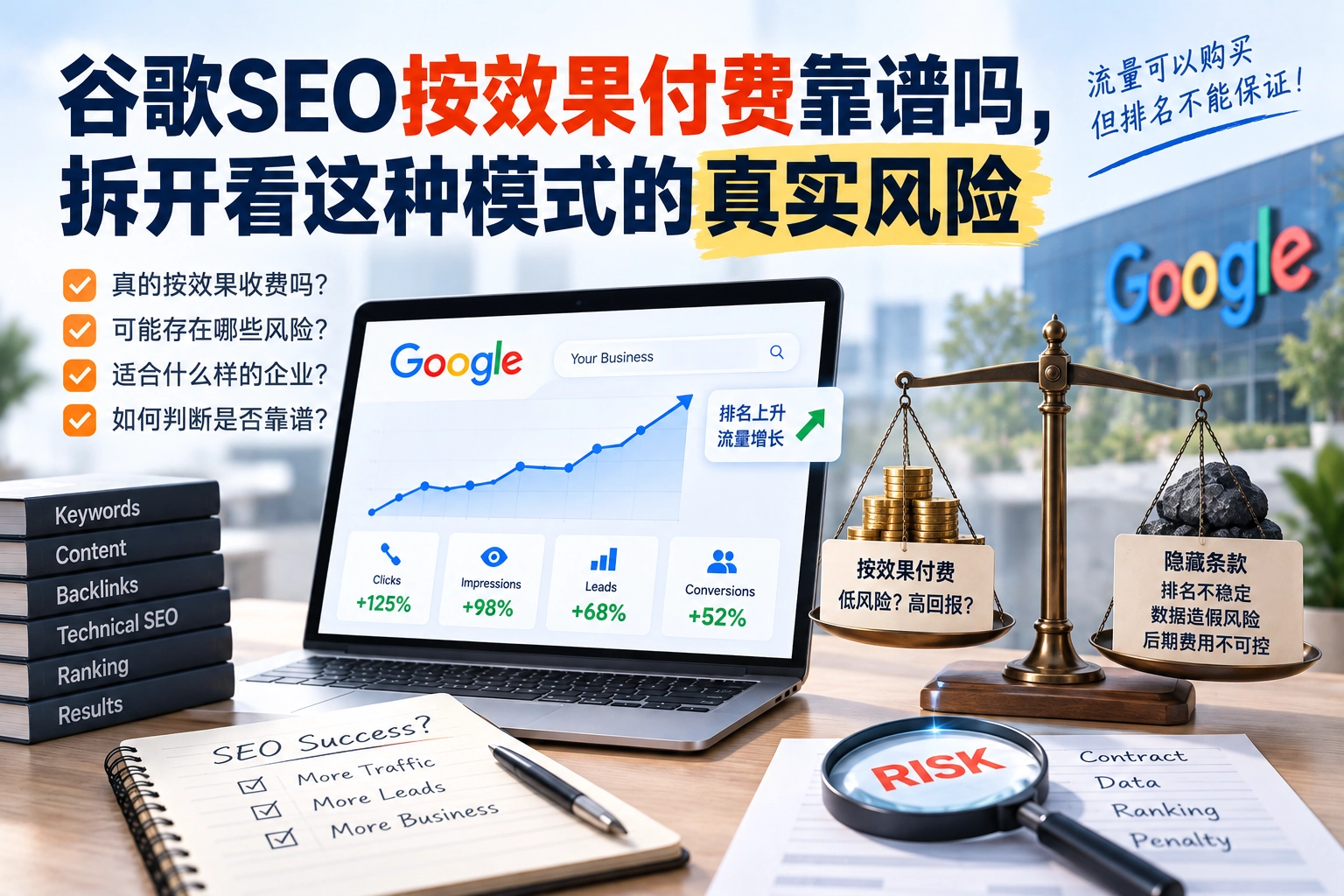 谷歌SEO按效果付费靠谱吗,拆开看这种模式的真实风险