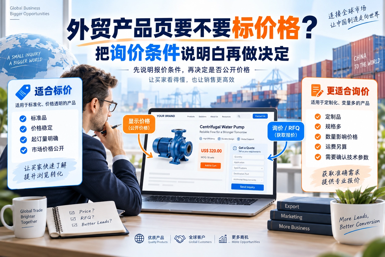 外贸产品页要不要标价格?把询价条件说明白再做决定
