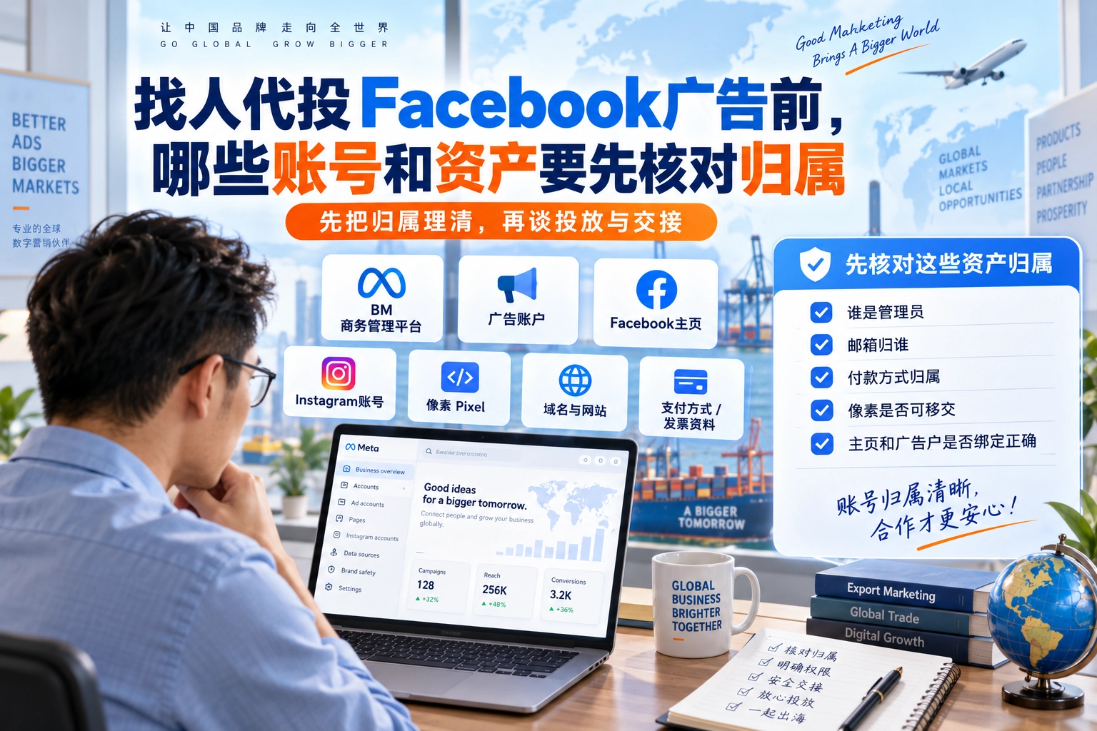 找人代投Facebook广告前，哪些账号和资产要先核对归属
