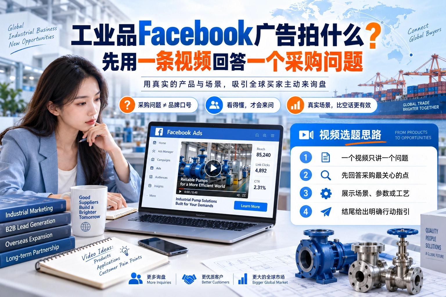 工业品Facebook广告拍什么？先用一条视频回答一个采购问题