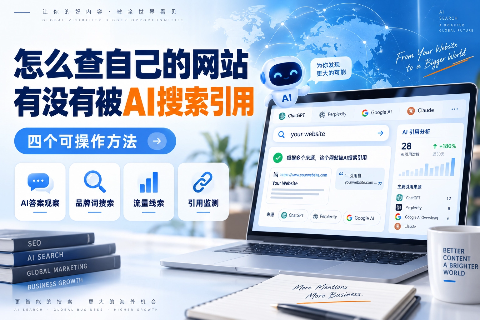 怎么查自己的网站有没有被AI搜索引用,四个可操作方法
