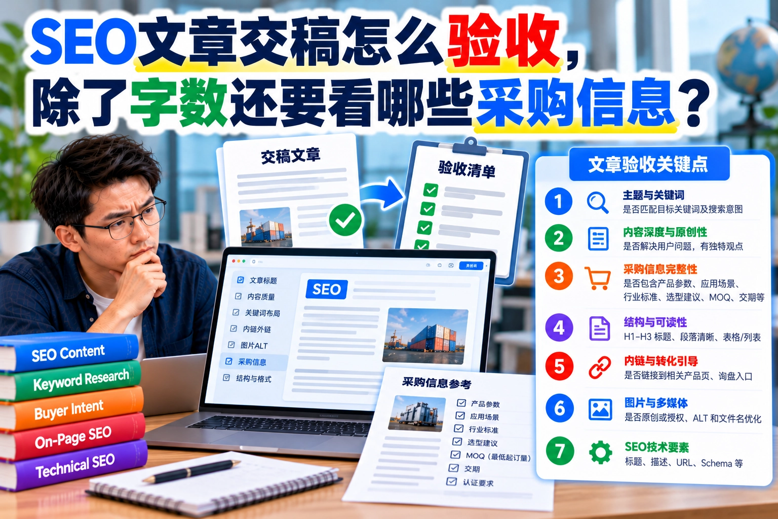 SEO文章交稿怎么验收，除了字数还要看哪些采购信息