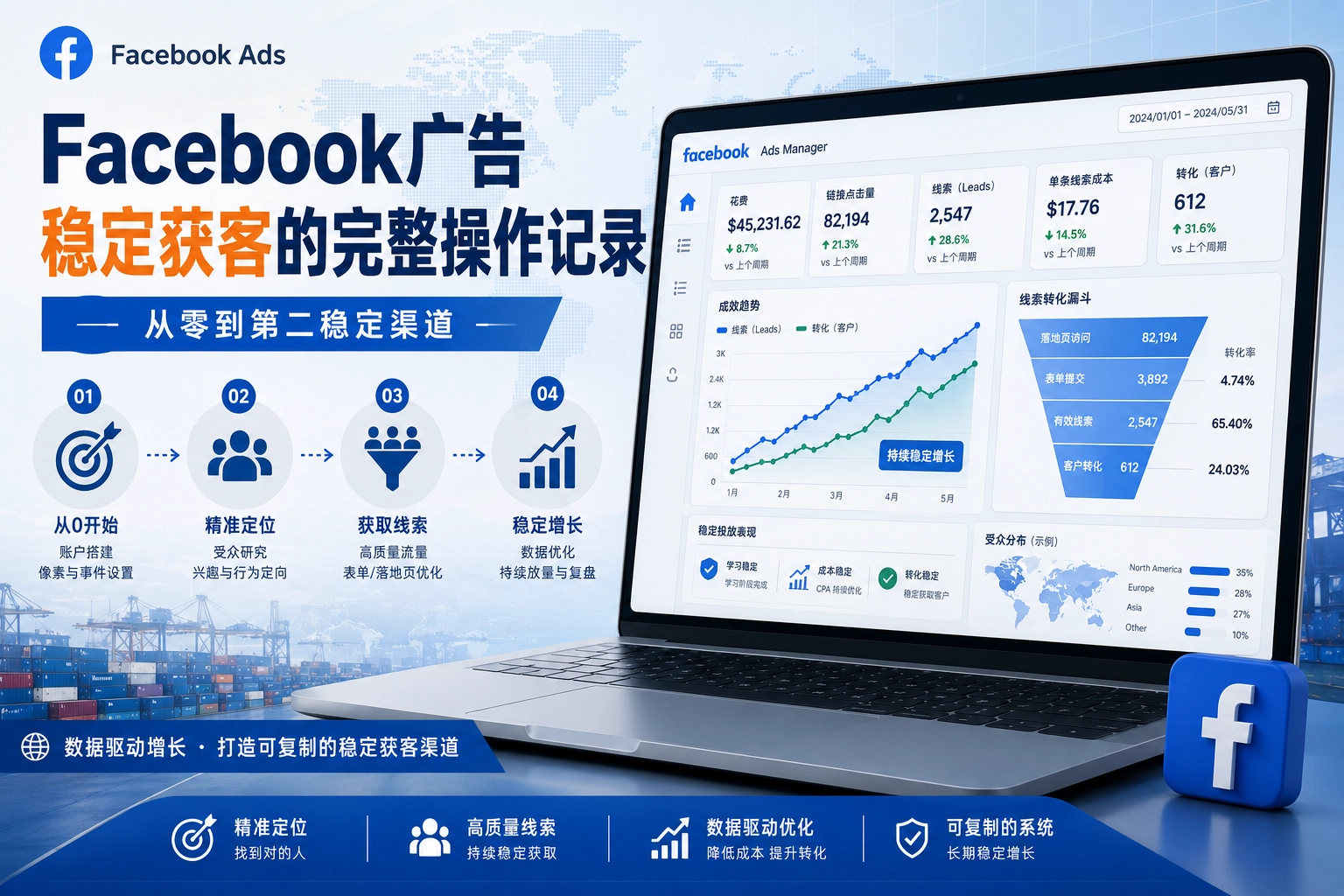 Facebook广告稳定获客的完整操作记录 从零到第二稳定渠道