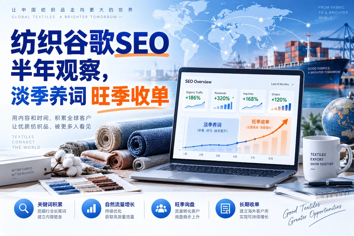 纺织谷歌SEO半年观察，淡季养词旺季收单