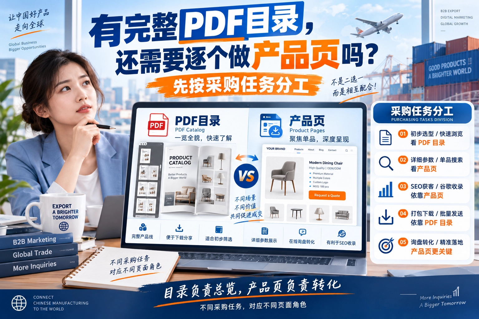 有完整PDF目录,还需要逐个做产品页吗?先按采购任务分工