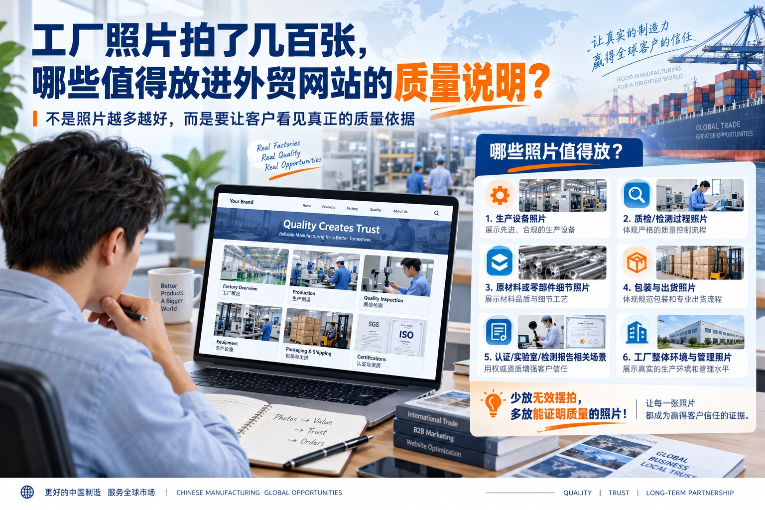 工厂照片拍了几百张，哪些值得放进外贸网站的质量说明？