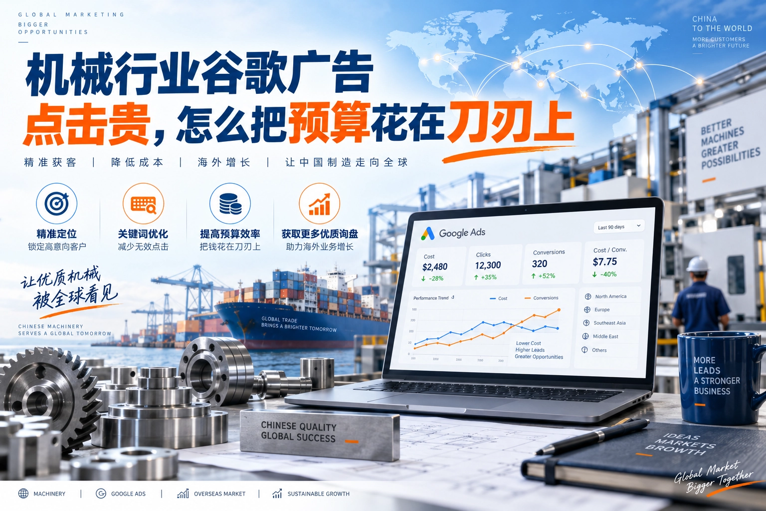 机械行业谷歌广告点击贵，怎么把预算花在刀刃上