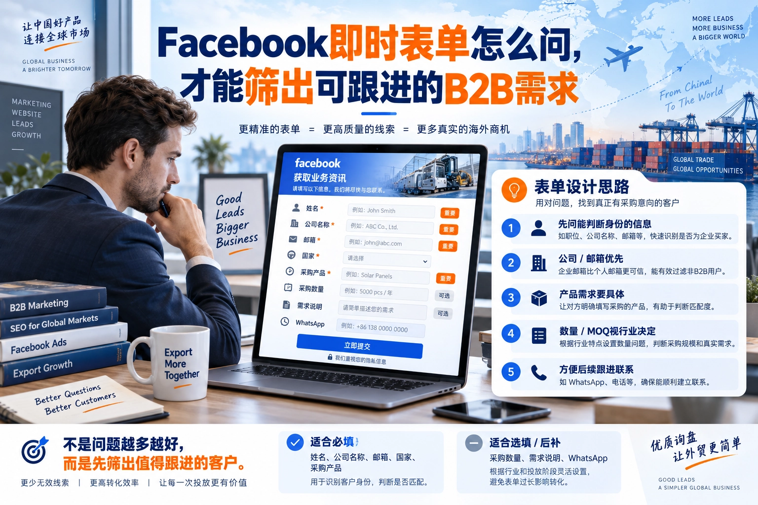 Facebook即时表单怎么问，才能筛出可跟进的B2B需求