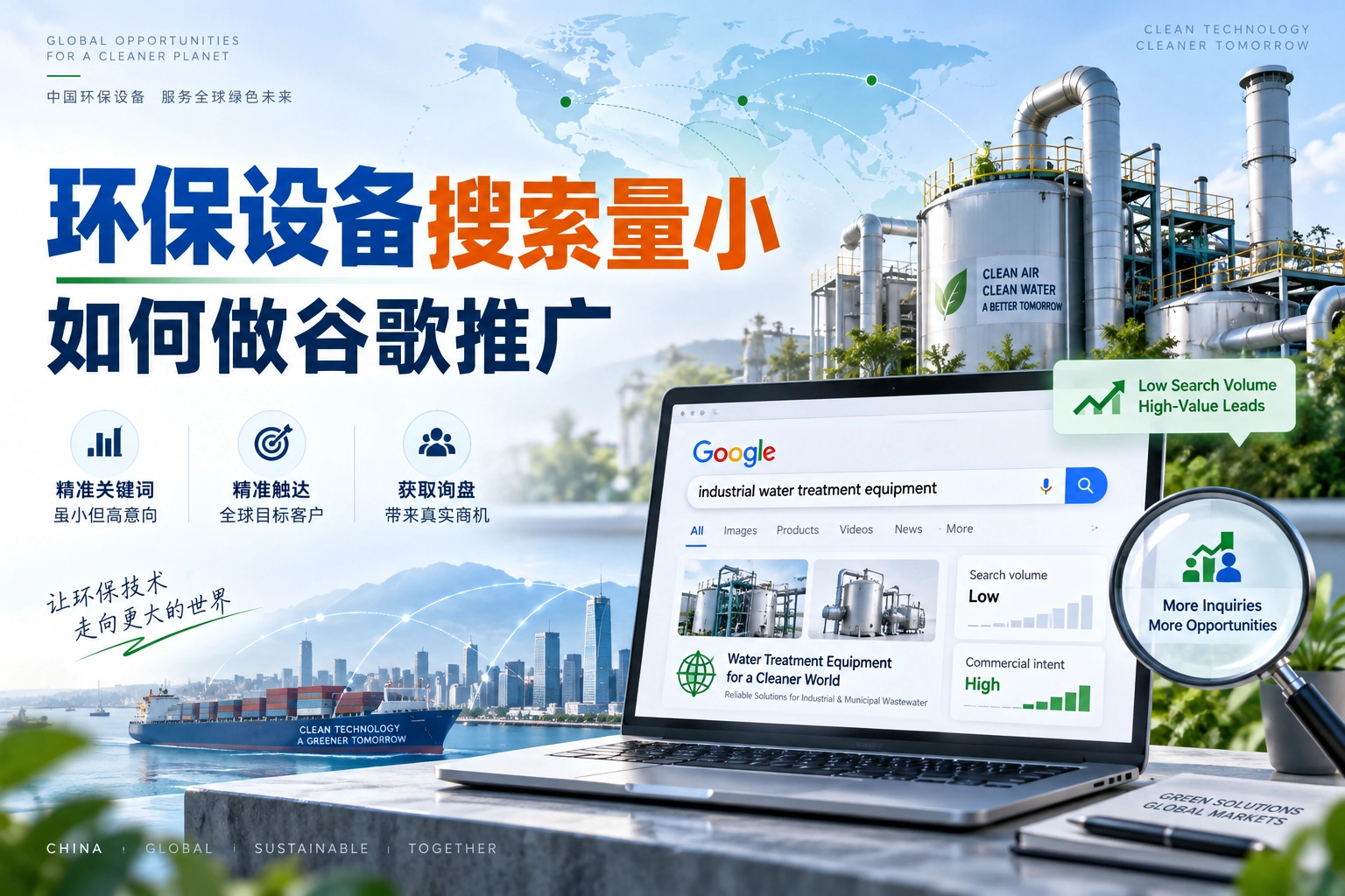 环保设备搜索量小,如何做谷歌推广