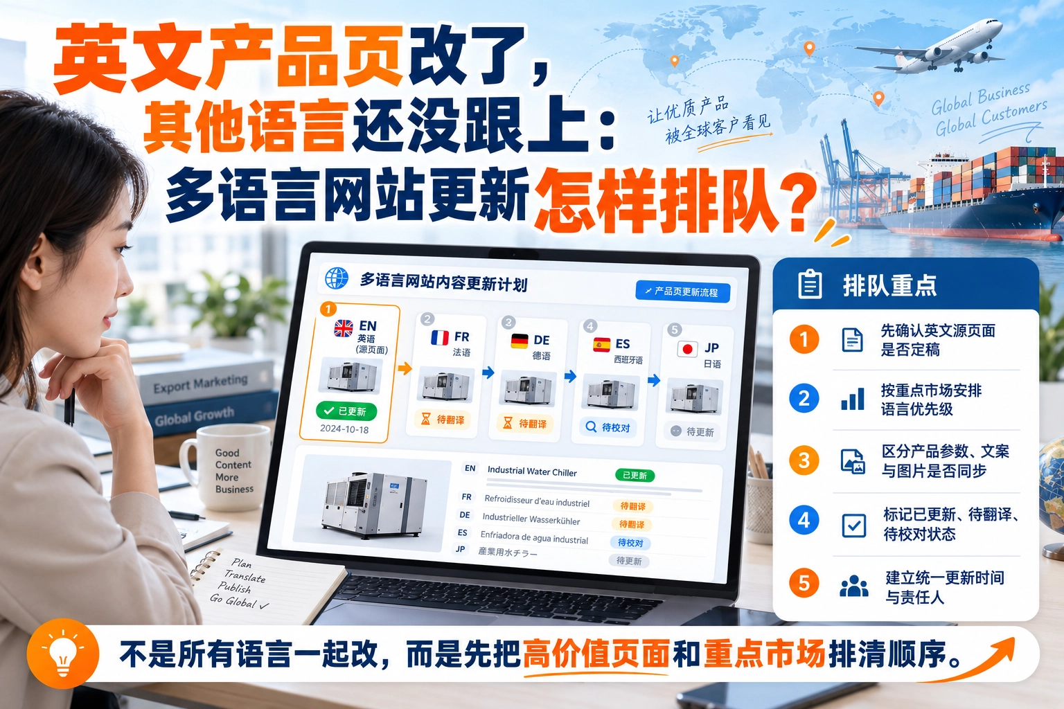 英文产品页改了，其他语言还没跟上：多语言网站更新怎样排队？