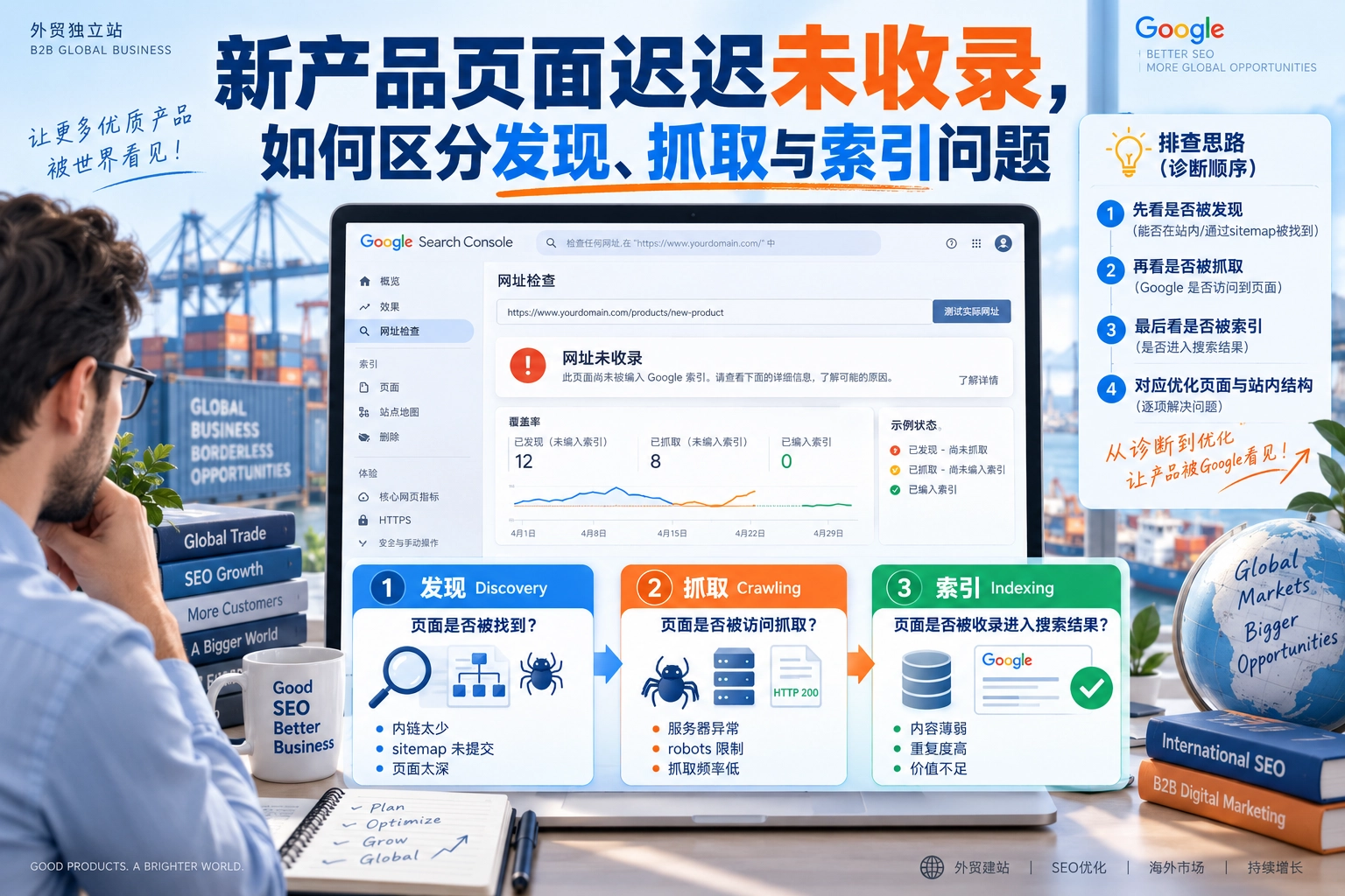 新产品页面迟迟未收录,如何区分发现、抓取与索引问题