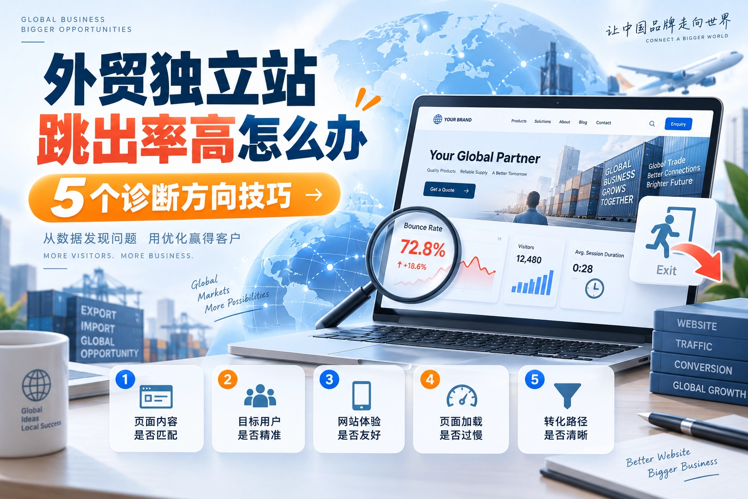 外贸独立站跳出率高怎么办,5个诊断方向技巧