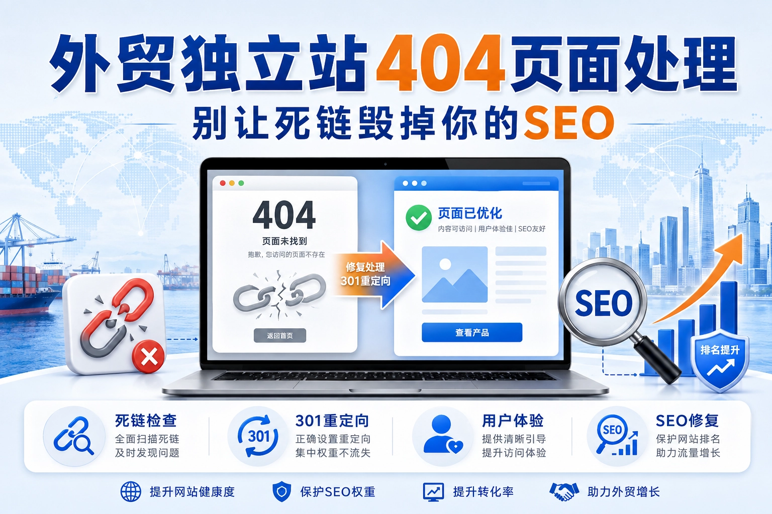外贸独立站404页面处理 别让死链毁掉你的SEO