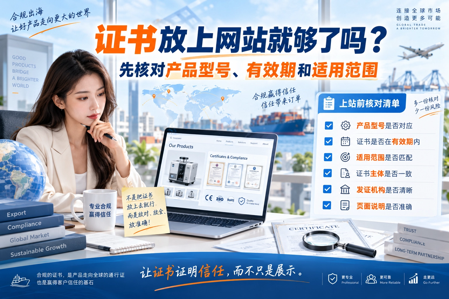 证书放上网站就够了吗?先核对产品型号、有效期和适用范围