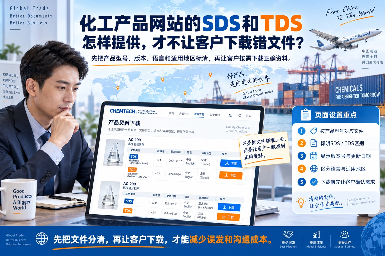 化工产品网站的SDS和TDS怎样提供，才不让客户下载错文件？