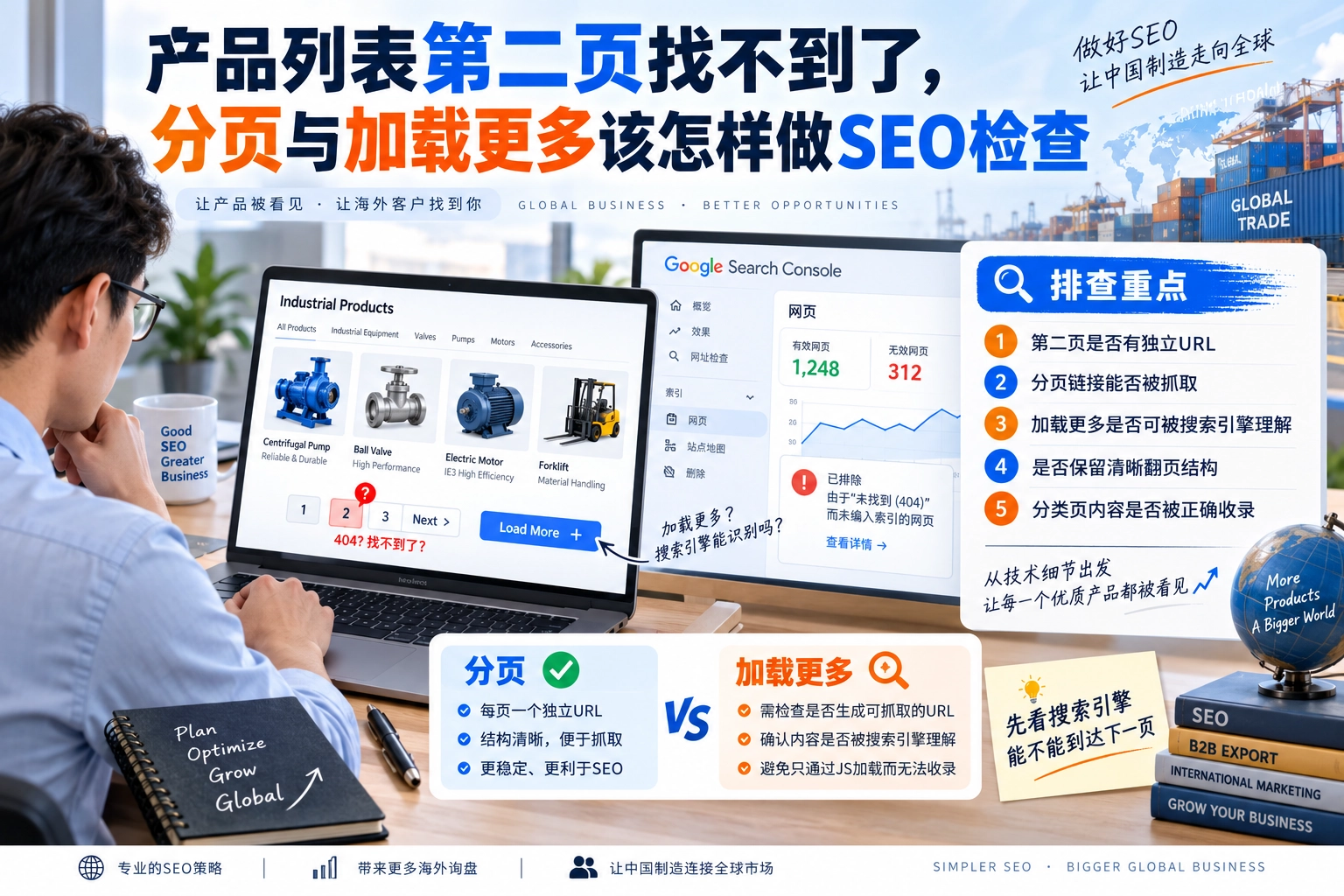 产品列表第二页找不到了,分页与加载更多该怎样做SEO检查