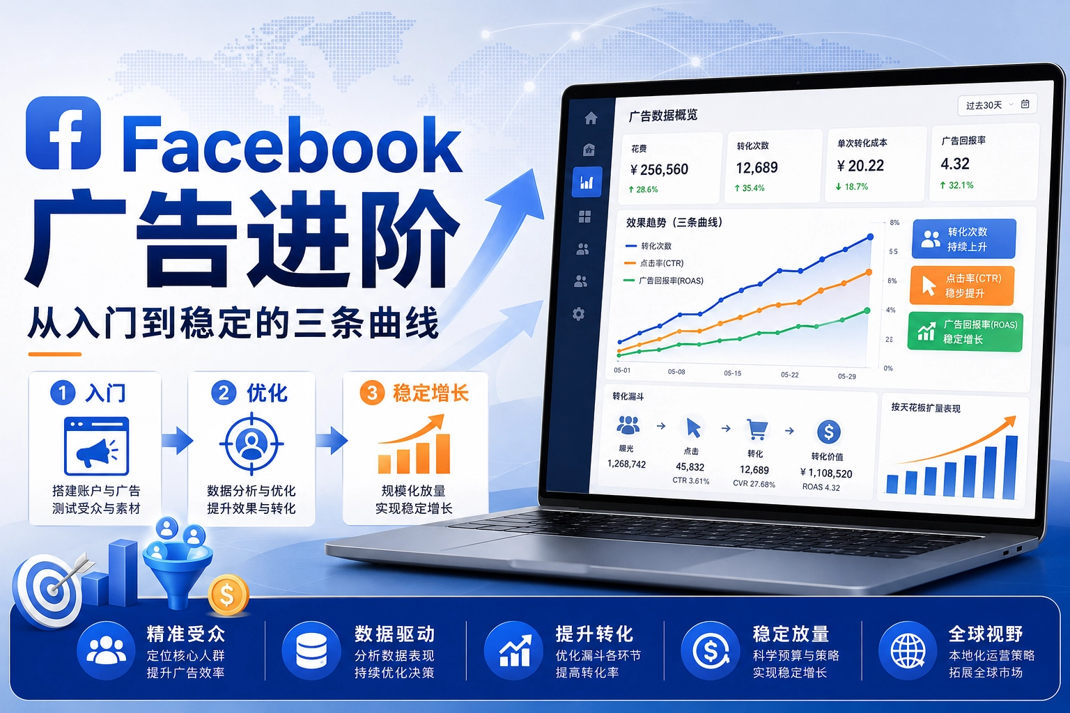 Facebook广告进阶 从入门到稳定的三条曲线
