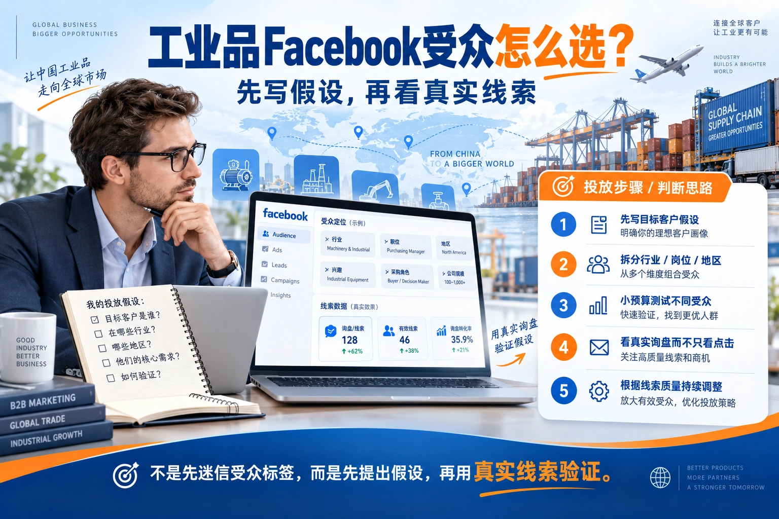 工业品Facebook受众怎么选？先写假设，再看真实线索