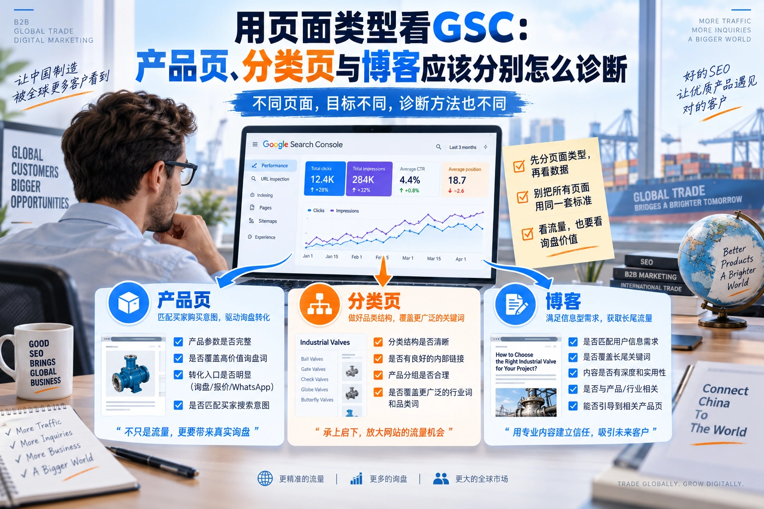 用页面类型看GSC:产品页、分类页与博客应该分别怎么诊断
