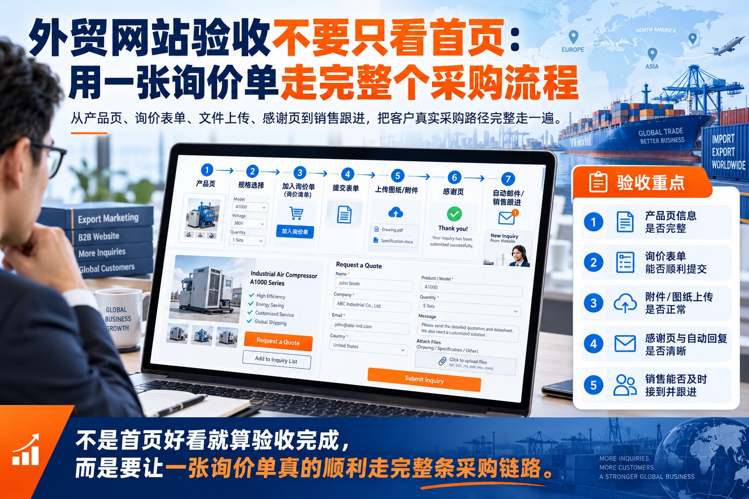 外贸网站验收不要只看首页：用一张询价单走完整个采购流程