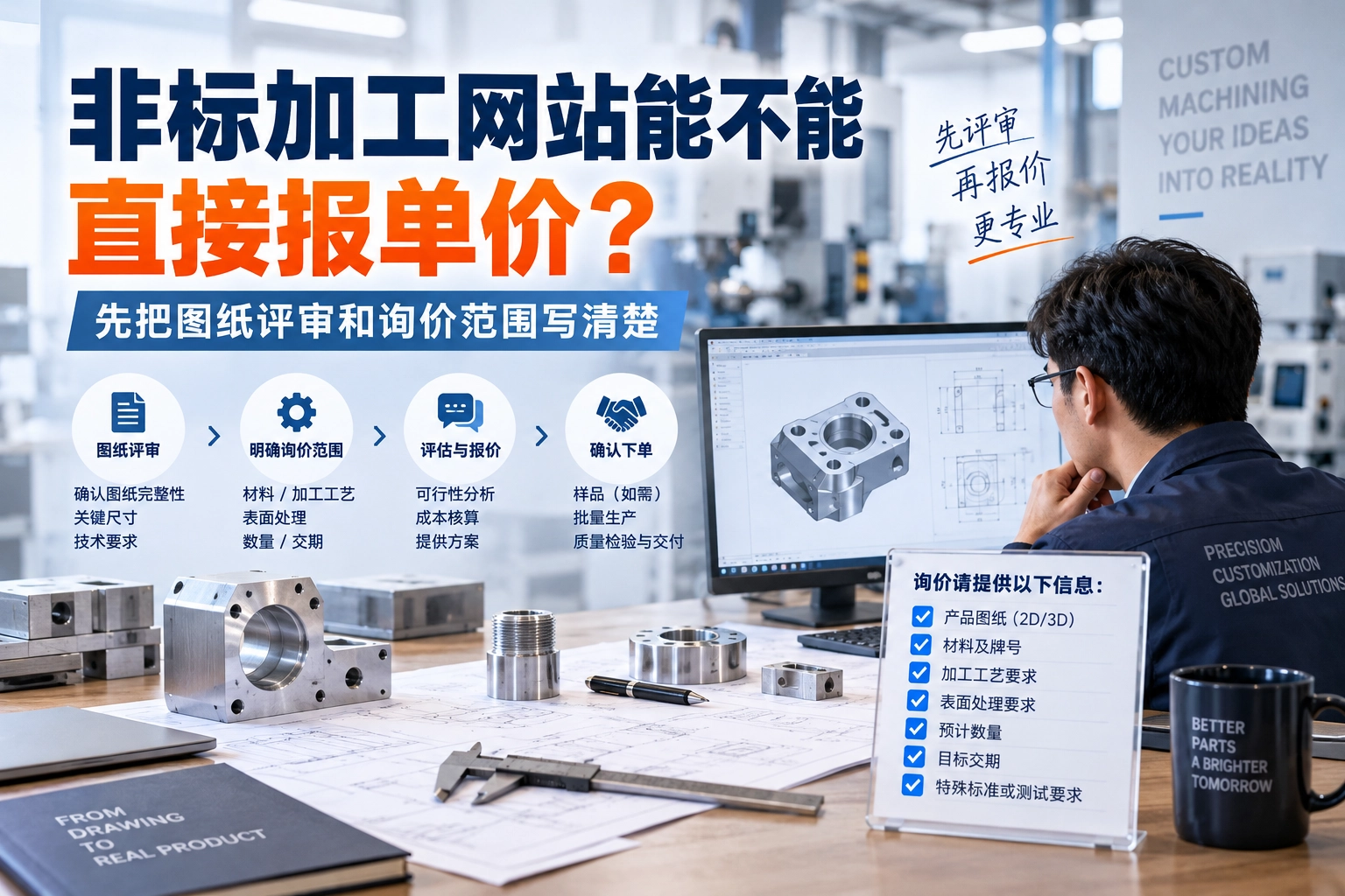 非标加工网站能不能直接报单价？先把图纸评审和询价范围写清楚