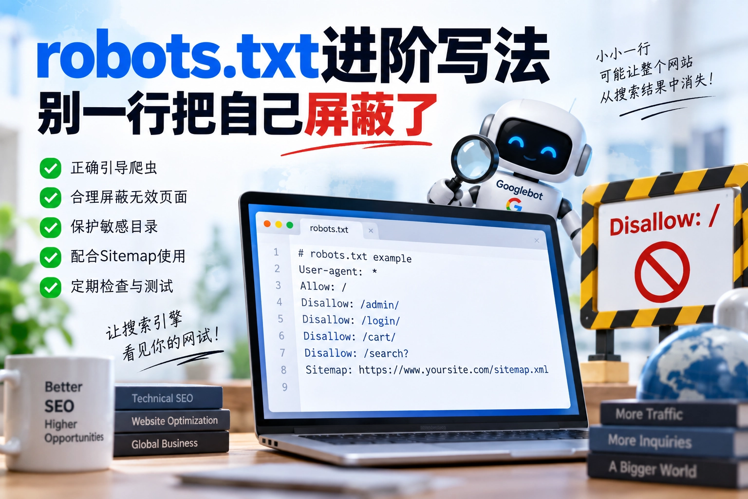 robots.txt进阶写法，别一行把自己屏蔽了