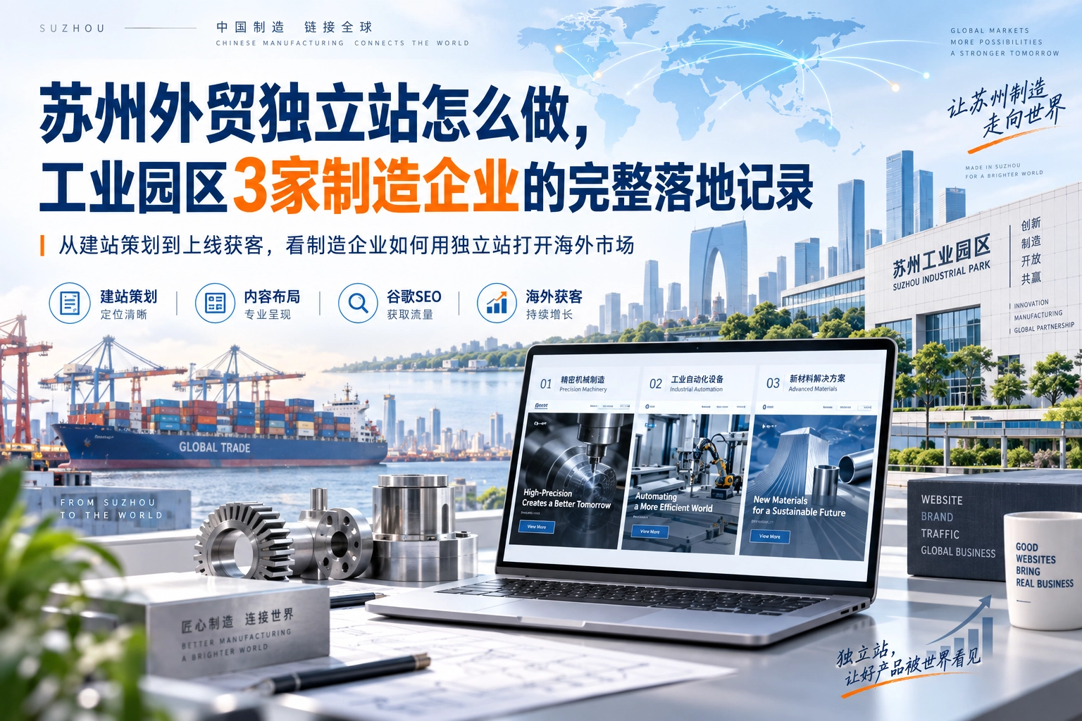 苏州外贸独立站怎么做,工业园区3家制造企业的完整落地记录