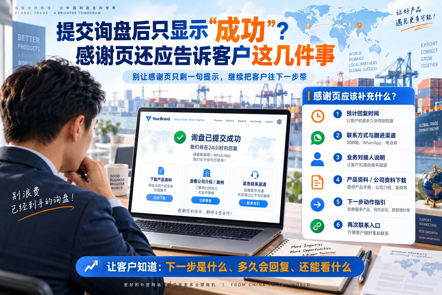 提交询盘后只显示“成功”?感谢页还应告诉客户这几件事