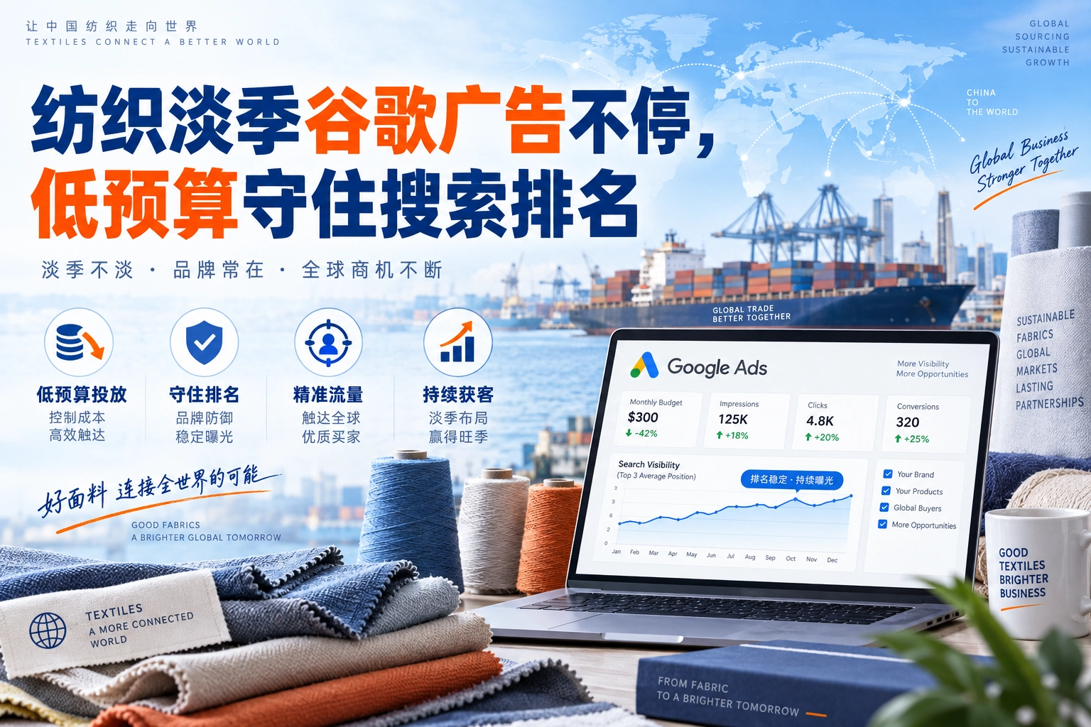 纺织淡季谷歌广告不停,低预算守住搜索排名
