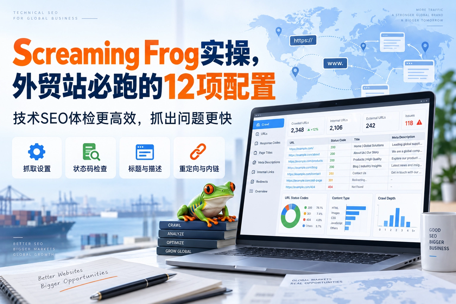 Screaming Frog实操,外贸站必跑的12项配置