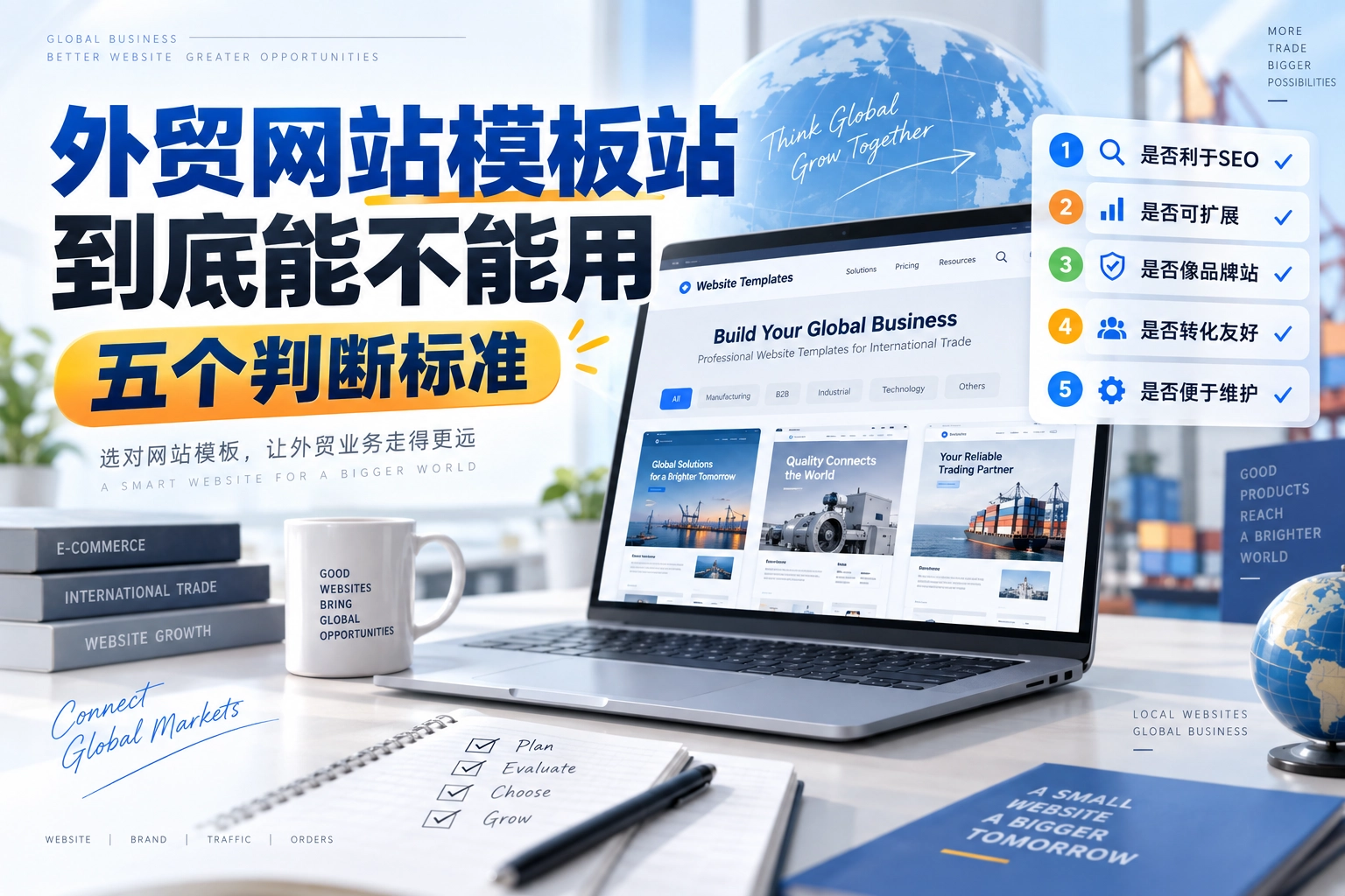 外贸网站模板站到底能不能用,五个判断标准