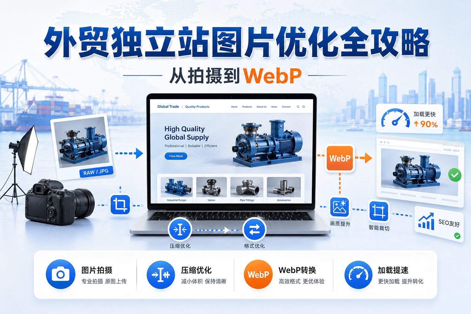 外贸独立站图片优化全攻略 从拍摄到WebP