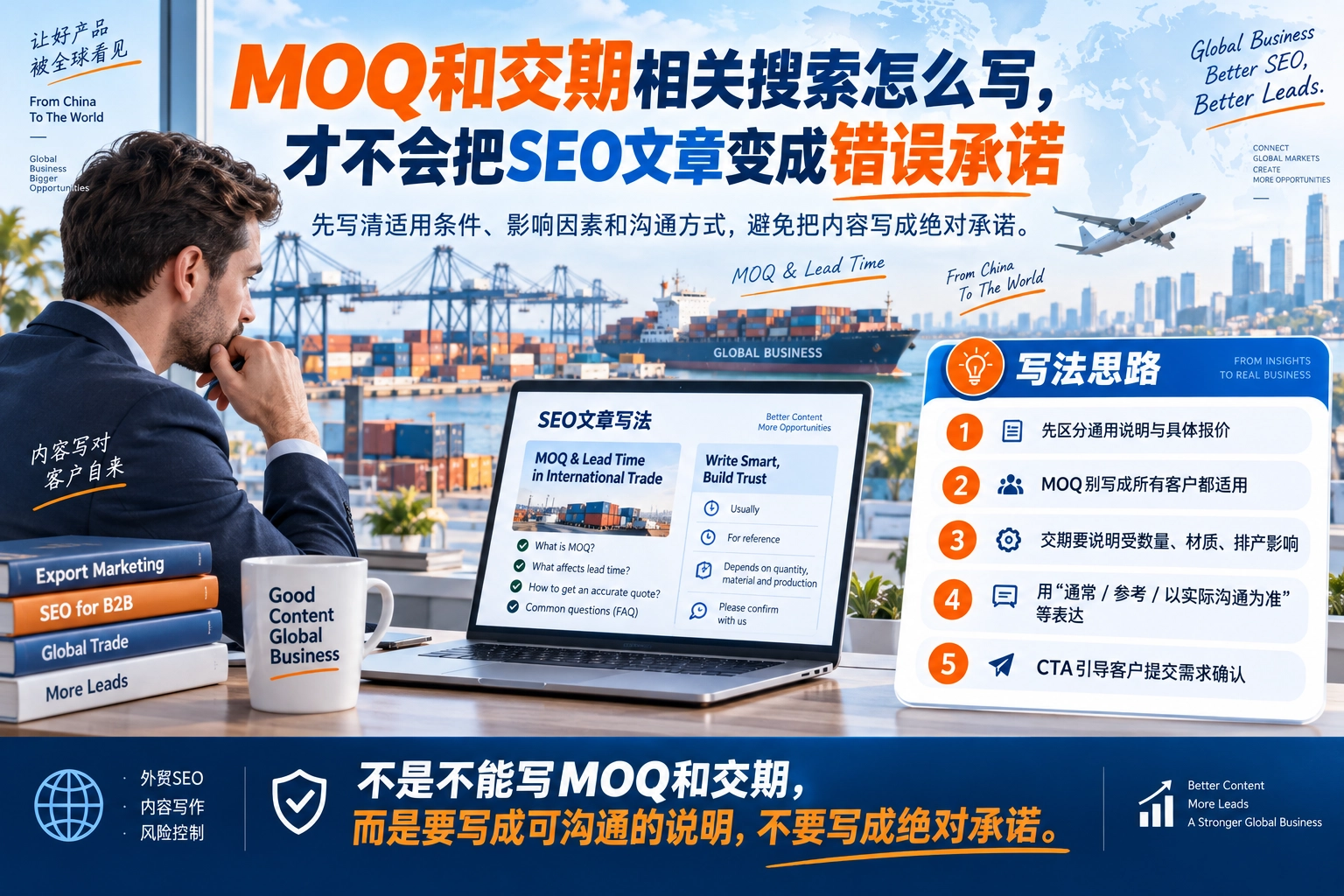 MOQ和交期相关搜索怎么写，才不会把SEO文章变成错误承诺