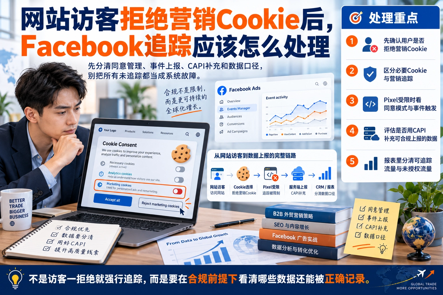 网站访客拒绝营销Cookie后，Facebook追踪应该怎么处理