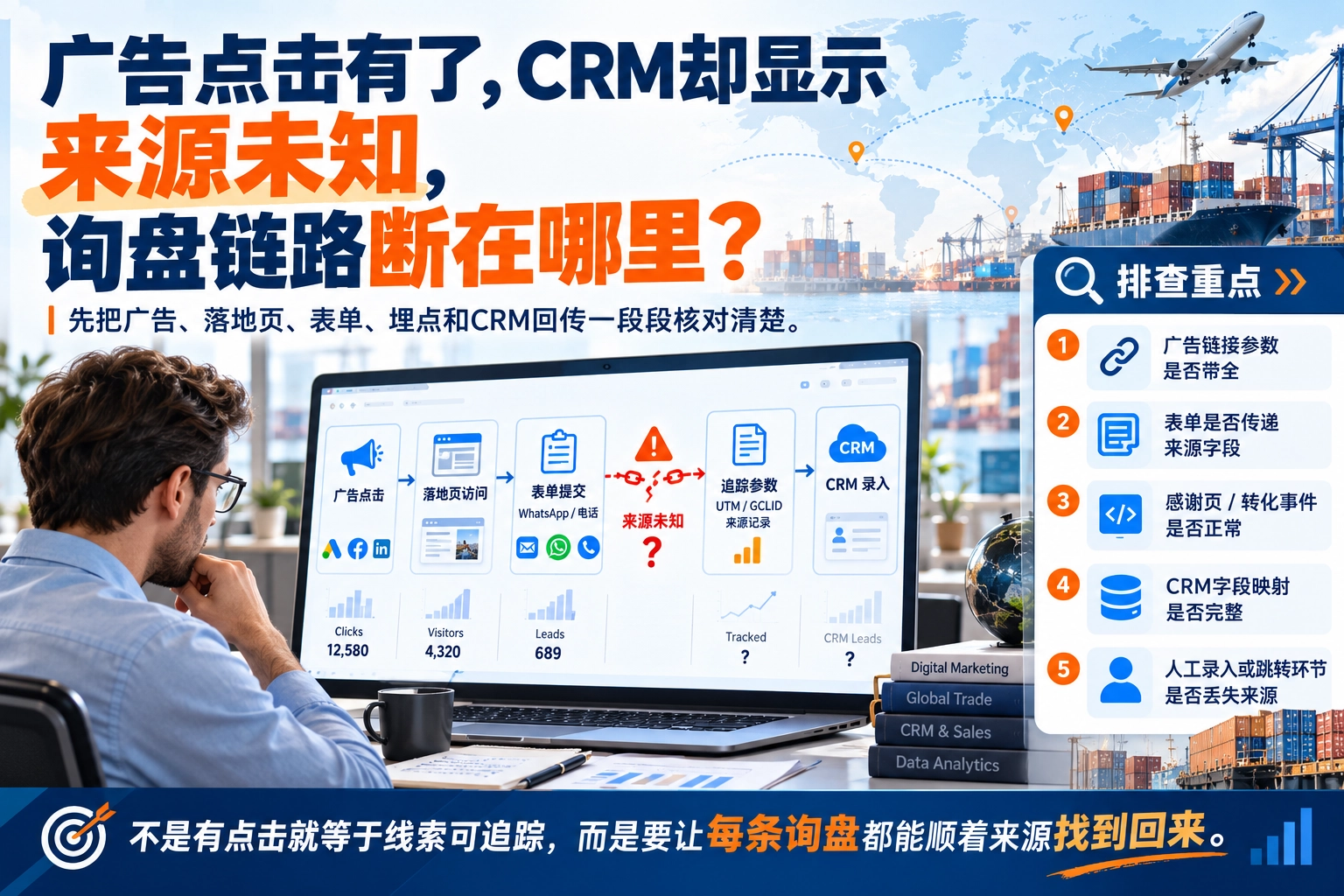广告点击有了，CRM却显示来源未知，询盘链路断在哪里