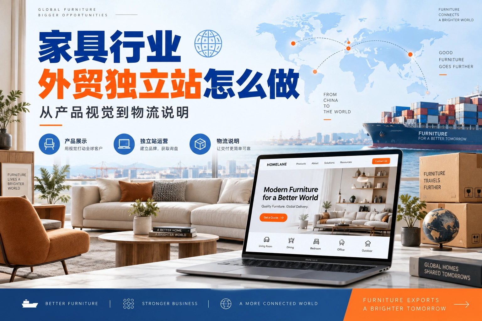 家具行业外贸独立站怎么做，从产品视觉到物流说明